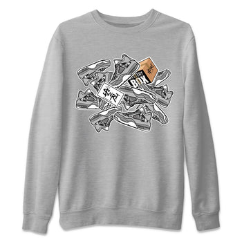Air Jordan 4 Retro Frozen Moments shirt to match jordans Sticker Pack sneaker tees AJ4 Frozen Moments SNRT Sneaker Release Tees Unisex Heather Grey 2 T-Shirt