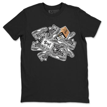 Air Jordan 4 Retro Frozen Moments shirt to match jordans Sticker Pack sneaker tees AJ4 Frozen Moments SNRT Sneaker Release Tees Unisex Black 2 T-Shirt