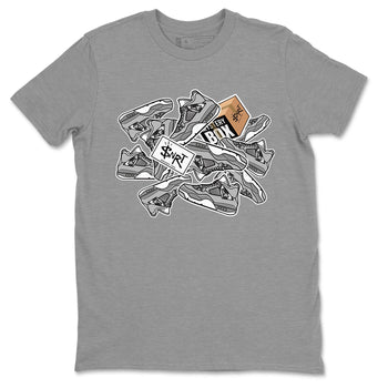 Air Jordan 4 Retro Frozen Moments shirt to match jordans Sticker Pack sneaker tees AJ4 Frozen Moments SNRT Sneaker Release Tees Unisex Heather Grey 2 T-Shirt