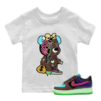 Air Force 1 Undefeated Fauna Brown unique Halloween sneaker tee Stitched Hustle Bear Sneaker Tees Air Force 1 Undefeated Fauna Brown Sneaker Release Tees Kids Shirts