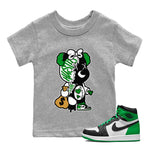 Air Jordan 1 Celtics unique Halloween sneaker tee Stitched Hustle Bear Sneaker Tees Air Jordan 1 High OG Celtics Sneaker Release Tees Kids Shirts Heather Grey 1