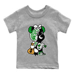 Air Jordan 1 Celtics unique Halloween sneaker tee Stitched Hustle Bear Sneaker Tees Air Jordan 1 High OG Celtics Sneaker Release Tees Kids Shirts Heather Grey 2