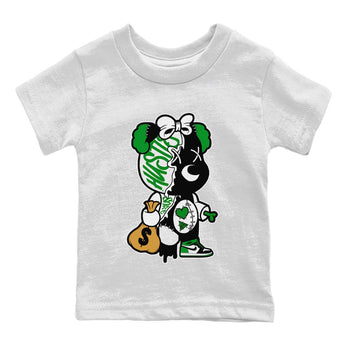 Air Jordan 1 Celtics unique Halloween sneaker tee Stitched Hustle Bear Sneaker Tees Air Jordan 1 High OG Celtics Sneaker Release Tees Kids Shirts White 2