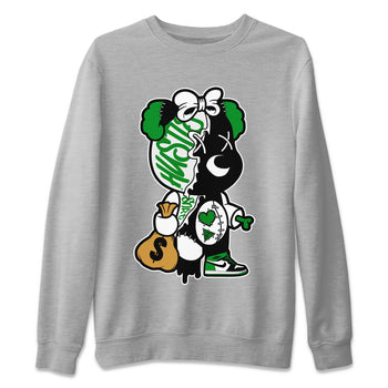 Air Jordan 1 Celtics unique Halloween sneaker tee Stitched Hustle Bear Sneaker Tees Air Jordan 1 High OG Celtics Sneaker Release Tees Unisex Shirts Heather Grey 2