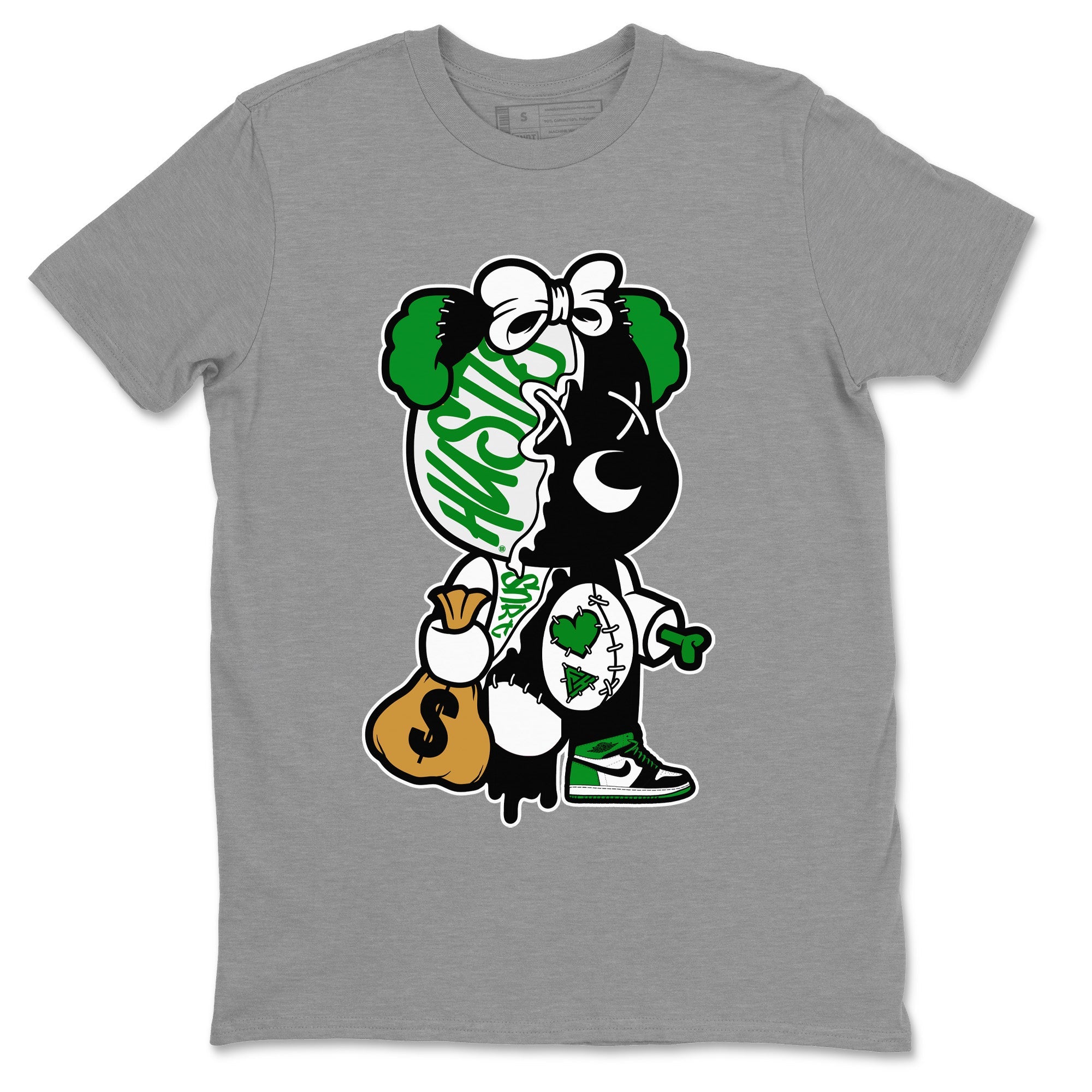 Air Jordan 1 Celtics unique Halloween sneaker tee Stitched Hustle Bear Sneaker Tees Air Jordan 1 High OG Celtics Sneaker Release Tees Unisex Shirts Heather Grey 2