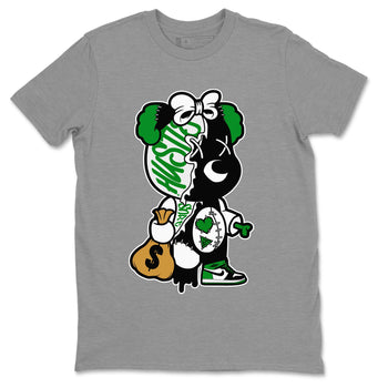 Air Jordan 1 Celtics unique Halloween sneaker tee Stitched Hustle Bear Sneaker Tees Air Jordan 1 High OG Celtics Sneaker Release Tees Unisex Shirts Heather Grey 2