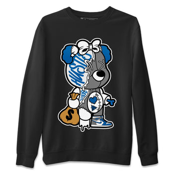 Jordan 1 True Blue unique Halloween sneaker tee Stitched Hustle Bear Sneaker Tees Jordan 1 True Blue Sneaker Release Tees Unisex Shirts
