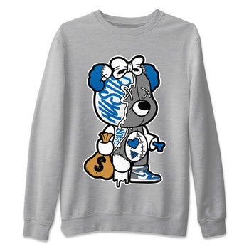 Jordan 1 True Blue unique Halloween sneaker tee Stitched Hustle Bear Sneaker Tees Jordan 1 True Blue Sneaker Release Tees Unisex Shirts
