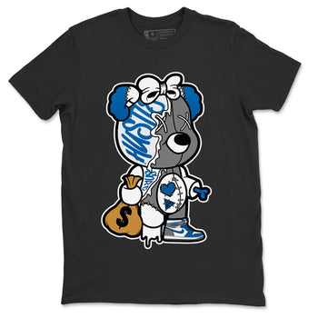 Jordan 1 True Blue unique Halloween sneaker tee Stitched Hustle Bear Sneaker Tees Jordan 1 True Blue Sneaker Release Tees Unisex Shirts