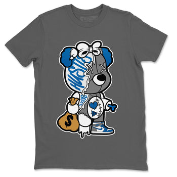 Jordan 1 True Blue unique Halloween sneaker tee Stitched Hustle Bear Sneaker Tees Jordan 1 True Blue Sneaker Release Tees Unisex Shirts