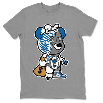 Jordan 1 True Blue unique Halloween sneaker tee Stitched Hustle Bear Sneaker Tees Jordan 1 True Blue Sneaker Release Tees Unisex Shirts