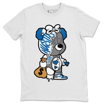 Jordan 1 True Blue unique Halloween sneaker tee Stitched Hustle Bear Sneaker Tees Jordan 1 True Blue Sneaker Release Tees Unisex Shirts