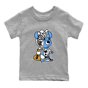 Air Jordan 1 Retro High OG UNC Toe shirt to match jordans Stitched Hustle Bear sneaker tees UNC Toe 1s SNRT Sneaker Release Tees Baby Toddler Heather Grey 2 T-Shirt