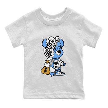Air Jordan 1 Retro High OG UNC Toe shirt to match jordans Stitched Hustle Bear sneaker tees UNC Toe 1s SNRT Sneaker Release Tees Baby Toddler White 2 T-Shirt