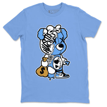 Air Jordan 1 Retro High OG UNC Toe shirt to match jordans Stitched Hustle Bear sneaker tees UNC Toe 1s SNRT Sneaker Release Tees Unisex Carolina Blue 2 T-Shirt