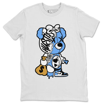 Air Jordan 1 Retro High OG UNC Toe shirt to match jordans Stitched Hustle Bear sneaker tees UNC Toe 1s SNRT Sneaker Release Tees Unisex White 2 T-Shirt