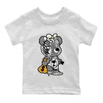Jordan 1 White Cement unique Halloween sneaker tee Stitched Hustle Bear Sneaker Tees Jordan 1 White Cement Sneaker Release Tees Kids Shirts