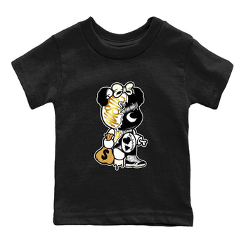 11s Gratitude shirt to match jordans Stitched Hustle Bear sneaker tees Air Jordan 11 Retro Gratitude SNRT Sneaker Tees Youth Kid's Baby Shirt Black 2 T-Shirt