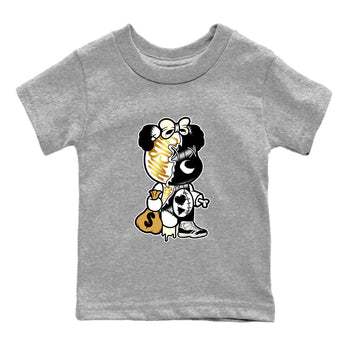 11s Gratitude shirt to match jordans Stitched Hustle Bear sneaker tees Air Jordan 11 Retro Gratitude SNRT Sneaker Tees Youth Kid's Baby Shirt Heather Grey 2 T-Shirt