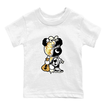 11s Gratitude shirt to match jordans Stitched Hustle Bear sneaker tees Air Jordan 11 Retro Gratitude SNRT Sneaker Tees Youth Kid's Baby Shirt White 2 T-Shirt