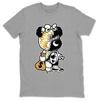 11s Gratitude shirt to match jordans Stitched Hustle Bear sneaker tees Air Jordan 11 Retro Gratitude SNRT Sneaker Release Tees Cotton Sneaker Tee Heather Grey 2 T-Shirt
