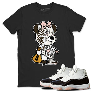 Jordan 11 WMNS Neapolitan sneaker shirt to match jordans Stitched Hustle Bear sneaker tees Air Jordan 11 Neapolitan SNRT Sneaker Release Tees Cotton Sneaker Tee Black 1 T-Shirt