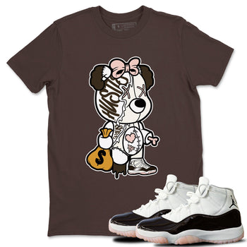 Jordan 11 WMNS Neapolitan sneaker shirt to match jordans Stitched Hustle Bear sneaker tees Air Jordan 11 Neapolitan SNRT Sneaker Release Tees Cotton Sneaker Tee Dark Chocolate 1 T-Shirt