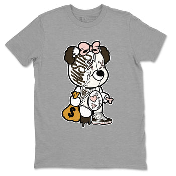 Jordan 11 WMNS Neapolitan sneaker shirt to match jordans Stitched Hustle Bear sneaker tees Air Jordan 11 Neapolitan SNRT Sneaker Release Tees Cotton Sneaker Tee Heather Grey 2 T-Shirt