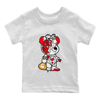 12s Cherry unique Halloween sneaker tee Stitched Hustle Bear Sneaker Tees Air Jordan 12 Cherry Sneaker Release Tees Kids Shirts White 2