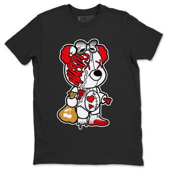 12s Cherry unique Halloween sneaker tee Stitched Hustle Bear Sneaker Tees Air Jordan 12 Cherry Sneaker Release Tees Unisex Shirts Black 1
