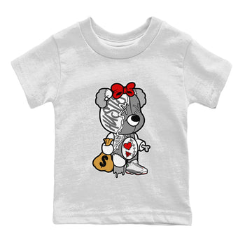 Air Jordan 13 Wolf Grey unique Halloween sneaker tee Stitched Hustle Bear Sneaker Tees Air Jordan 13 Retro Wolf Grey T-Shirt Kids Shirts White 2