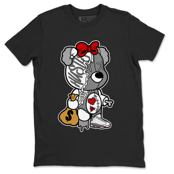 Air Jordan 13 Wolf Grey unique Halloween sneaker tee Stitched Hustle Bear Sneaker Tees Air Jordan 13 Retro Wolf Grey T-Shirt Unisex Shirts Black 2
