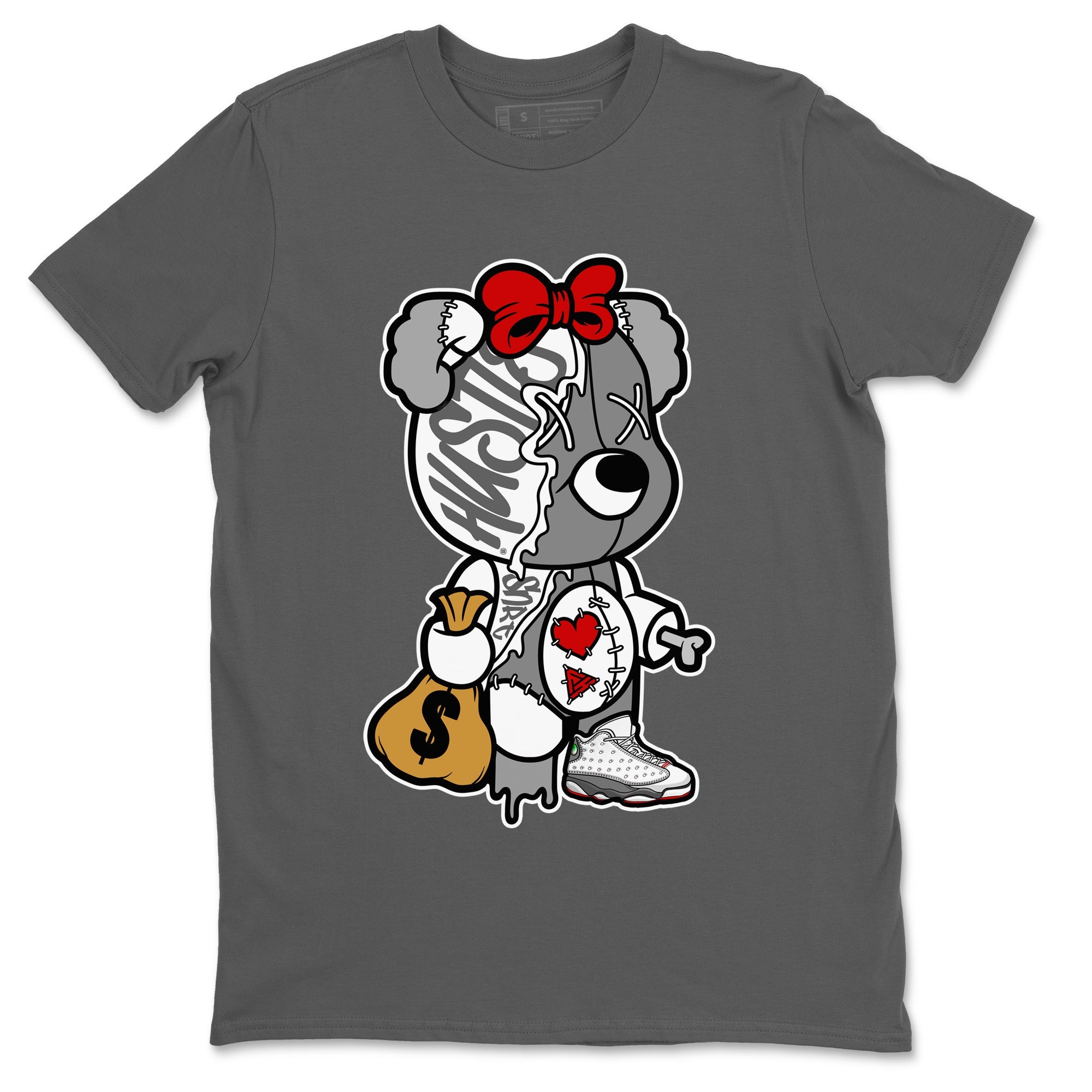 Air Jordan 13 Wolf Grey unique Halloween sneaker tee Stitched Hustle Bear Sneaker Tees Air Jordan 13 Retro Wolf Grey T-Shirt Unisex Shirts Cool Grey 2