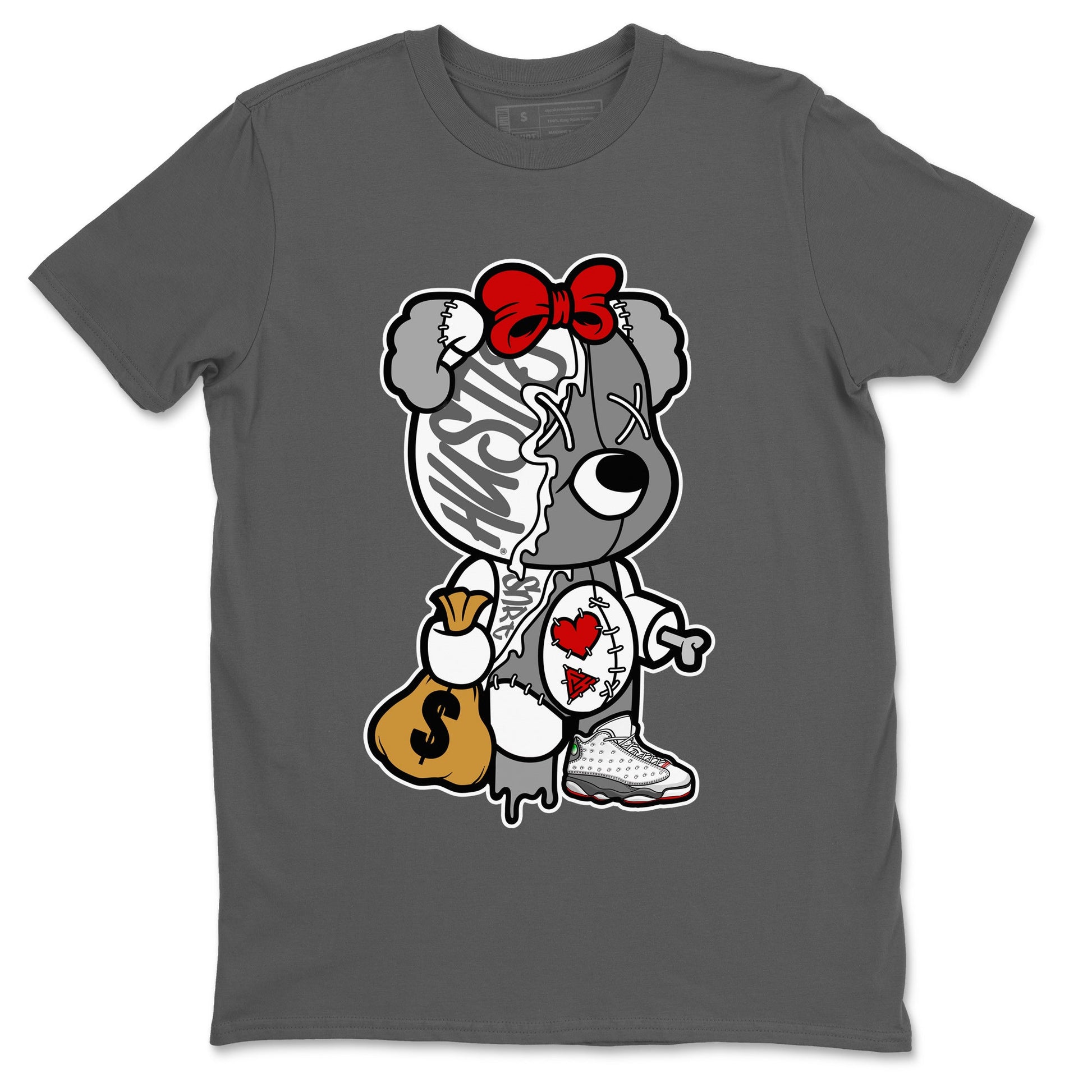 Air Jordan 13 Wolf Grey unique Halloween sneaker tee Stitched Hustle Bear Sneaker Tees Air Jordan 13 Retro Wolf Grey T-Shirt Unisex Shirts Cool Grey 2