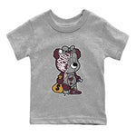 AJ5 Burgundy shirt to match jordans Stitched Hustle Bear sneaker tees Air Jordan 5 Burgundy SNRT Sneaker Release Tees Baby Toddler Heather Grey 2 T-Shirt
