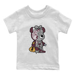 AJ5 Burgundy shirt to match jordans Stitched Hustle Bear sneaker tees Air Jordan 5 Burgundy SNRT Sneaker Release Tees Baby Toddler White 2 T-Shirt