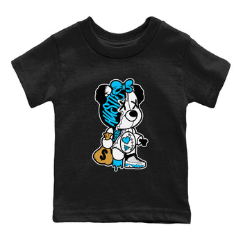 AJ9 Powder Blue shirt to match jordans Stitched Hustle Bear sneaker tees Air Jordan 9 Powder Blue SNRT sneaker release tees baby toddler Black 2 cotton Shirt