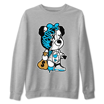 AJ9 Powder Blue shirt to match jordans Stitched Hustle Bear sneaker tees Air Jordan 9 Powder Blue SNRT Sneaker Release Tees unisex cotton Heather Grey 2 crew neck shirt