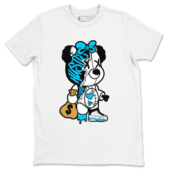 AJ9 Powder Blue shirt to match jordans Stitched Hustle Bear sneaker tees Air Jordan 9 Powder Blue SNRT Sneaker Release Tees unisex cotton White 2 crew neck shirt