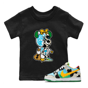 Dunk Chunky Dunky Tee Stitched Hustle Bear Sneaker Tees Dunk Chunky Dunky Sneaker Release Tees Kids Shirts Black 1
