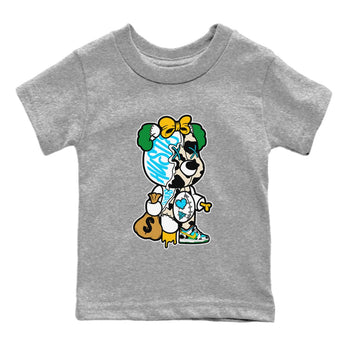 Dunk Chunky Dunky Tee Stitched Hustle Bear Sneaker Tees Dunk Chunky Dunky Sneaker Release Tees Kids Shirts Heather Grey 2