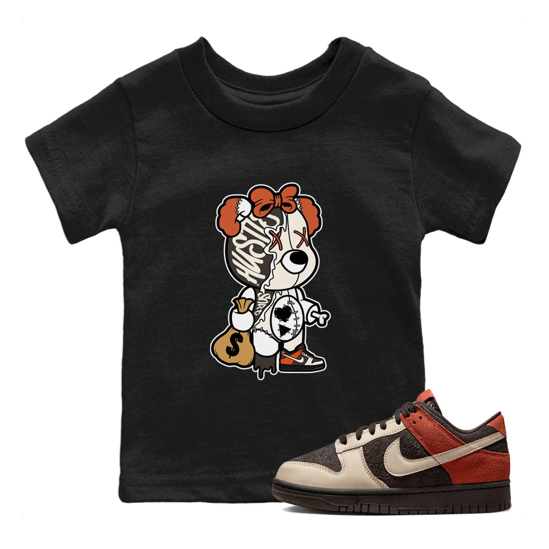 Nike Dunk Low Red Panda shirt to match jordans Stitched Hustle Bear sneaker tees Dunk Red Panda SNRT Sneaker Release Tees Baby Toddler Black 1 T-Shirt