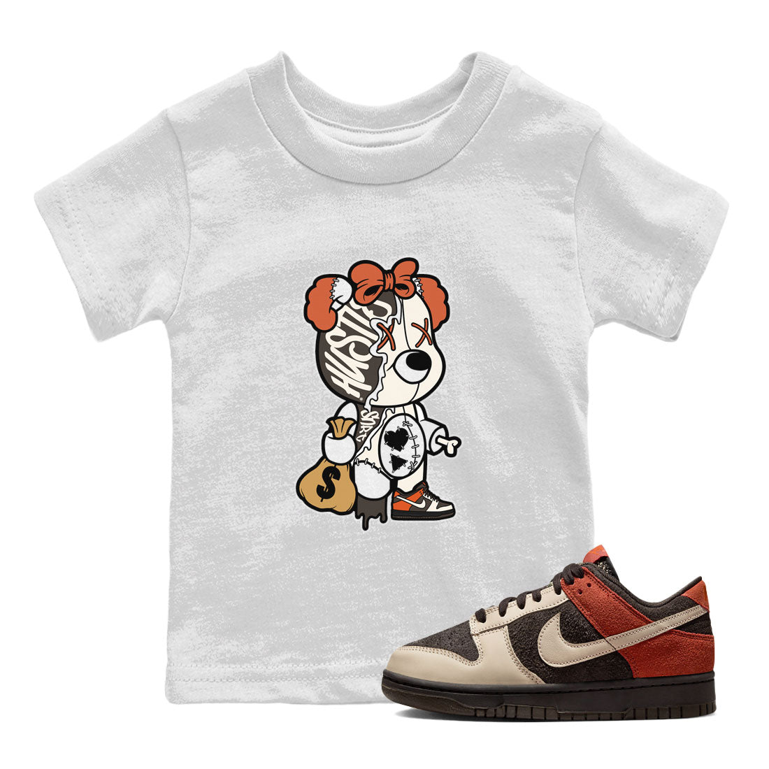 Nike Dunk Low Red Panda shirt to match jordans Stitched Hustle Bear sneaker tees Dunk Red Panda SNRT Sneaker Release Tees Baby Toddler White 1 T-Shirt