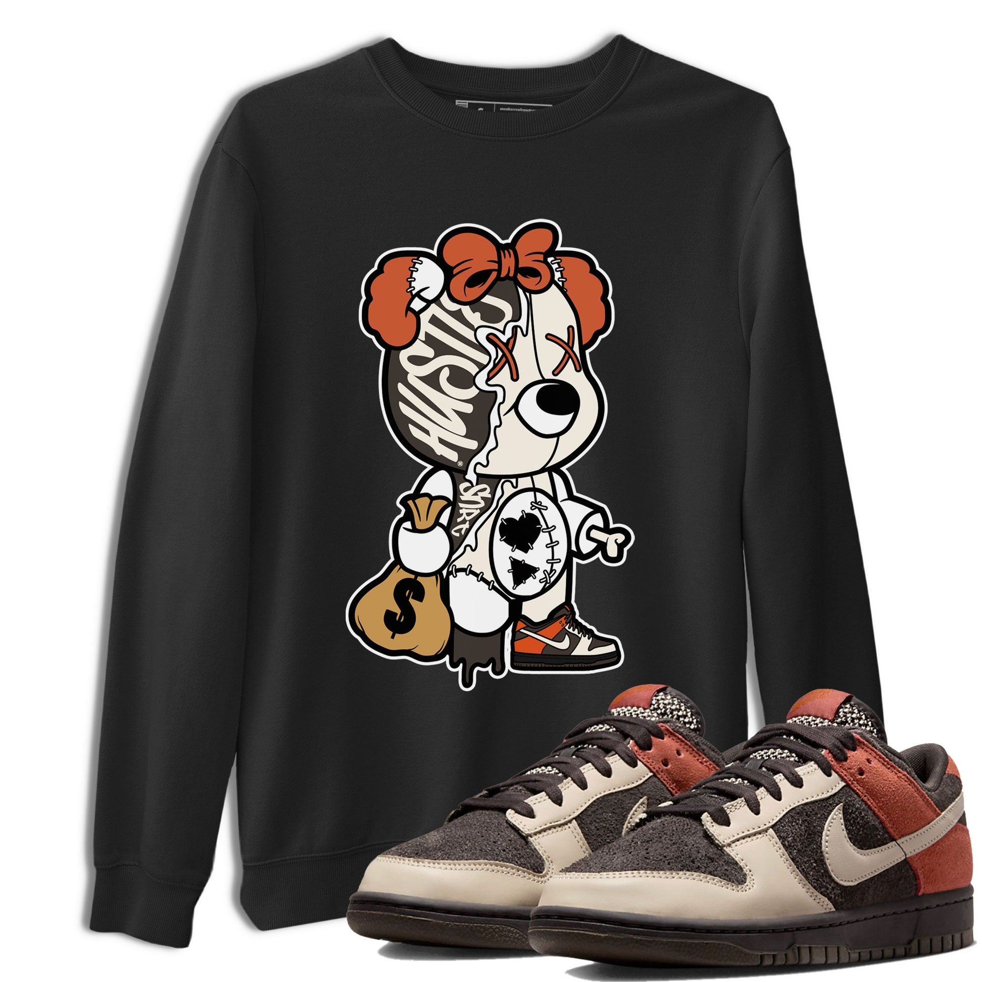Nike Dunk Low Red Panda shirt to match jordans Stitched Hustle Bear sneaker tees Dunk Red Panda SNRT Sneaker Release Tees Unisex Black 1 T-Shirt