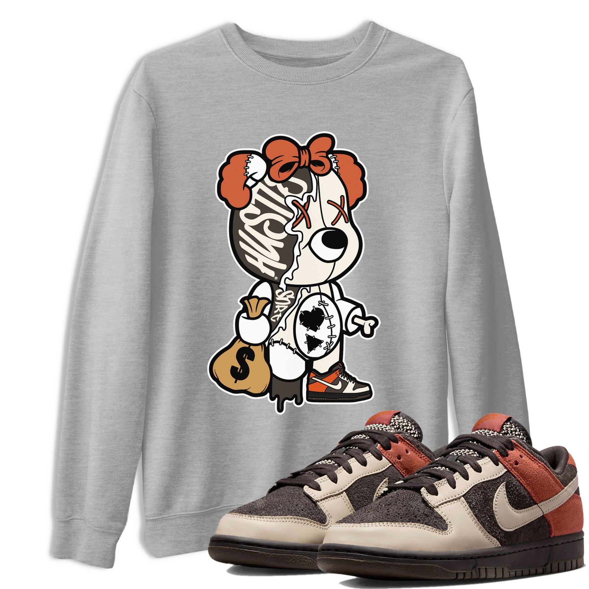 Nike Dunk Low Red Panda shirt to match jordans Stitched Hustle Bear sneaker tees Dunk Red Panda SNRT Sneaker Release Tees Unisex Heather Grey 1 T-Shirt