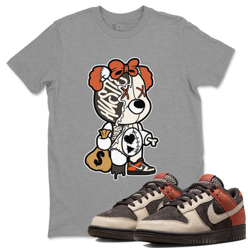 Nike Dunk Low Red Panda shirt to match jordans Stitched Hustle Bear sneaker tees Dunk Red Panda SNRT Sneaker Release Tees Unisex Heather Grey 1 T-Shirt