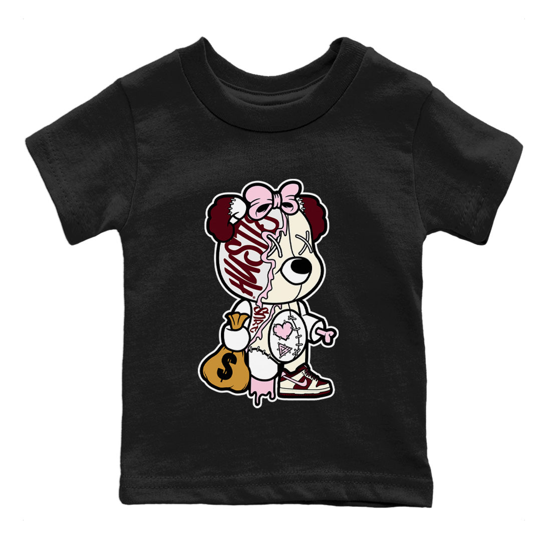 Dunk Valentines Day unique Halloween sneaker tee Stitched Hustle Bear Sneaker Tees Nike Dunk Valentine's Day Sneaker SNRT Sneaker Tees Kids Shirts