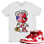 Jordan 1 Newstalgia Sneaker Match Tees Stitched Hustle Bear Sneaker Tees Jordan 1 Newstalgia Sneaker Release Tees Unisex Shirts