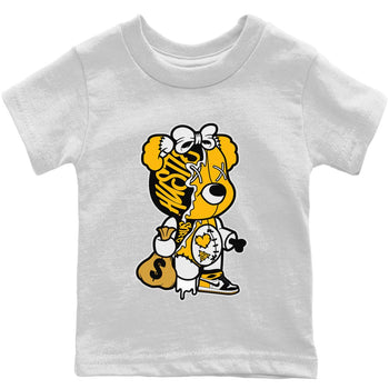 Jordan 1 Yellow Toe unique Halloween sneaker tee Stitched Hustle Bear Sneaker Tees Jordan 1 Yellow Toe Sneaker Release Tees Kids Shirts