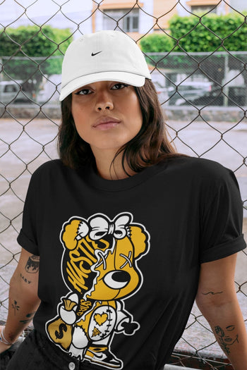 Jordan 1 Yellow Toe unique Halloween sneaker tee Stitched Hustle Bear Sneaker Tees Jordan 1 Yellow Toe Sneaker Release Tees Unisex Shirts